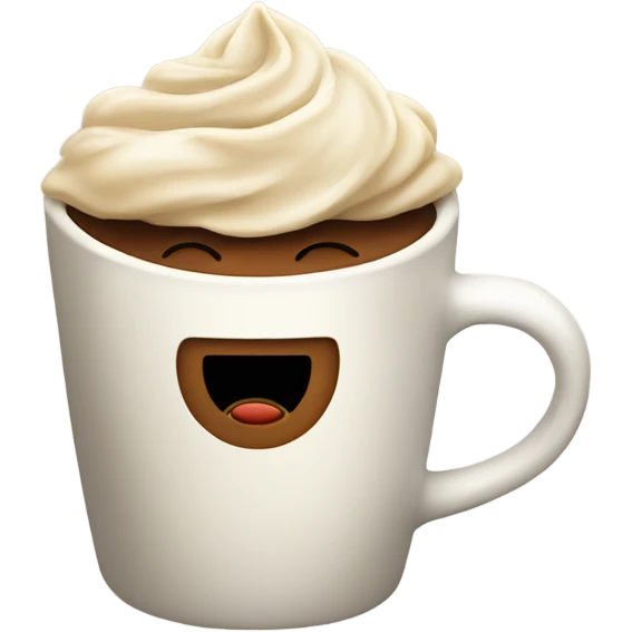Coffee with cream emoji