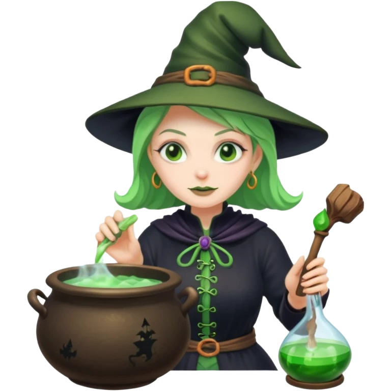 green witch cooking potion emoji