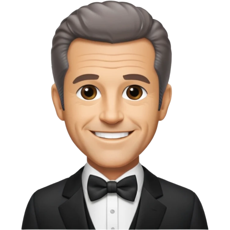 Mel Gibson with suit with bow tie emoji