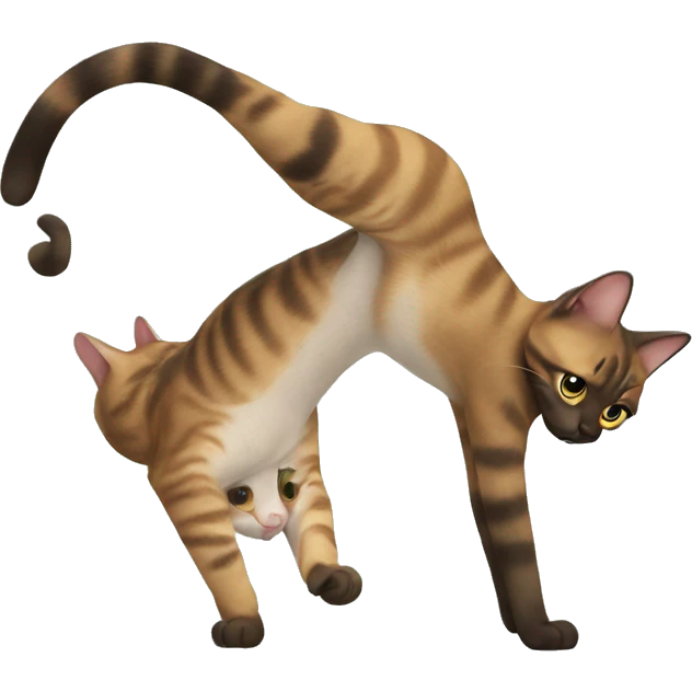 A cat doing a handstand  emoji