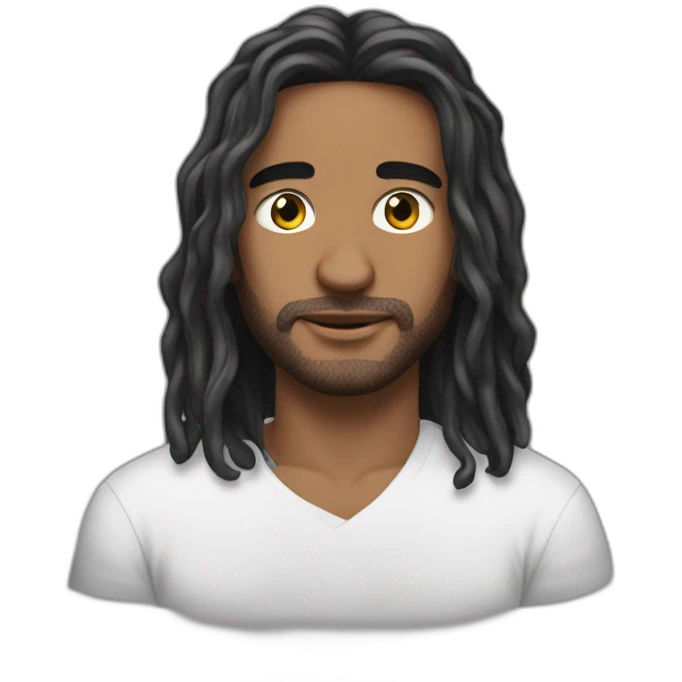 N.O.S from pnl Algerian French rapper with long hair emoji