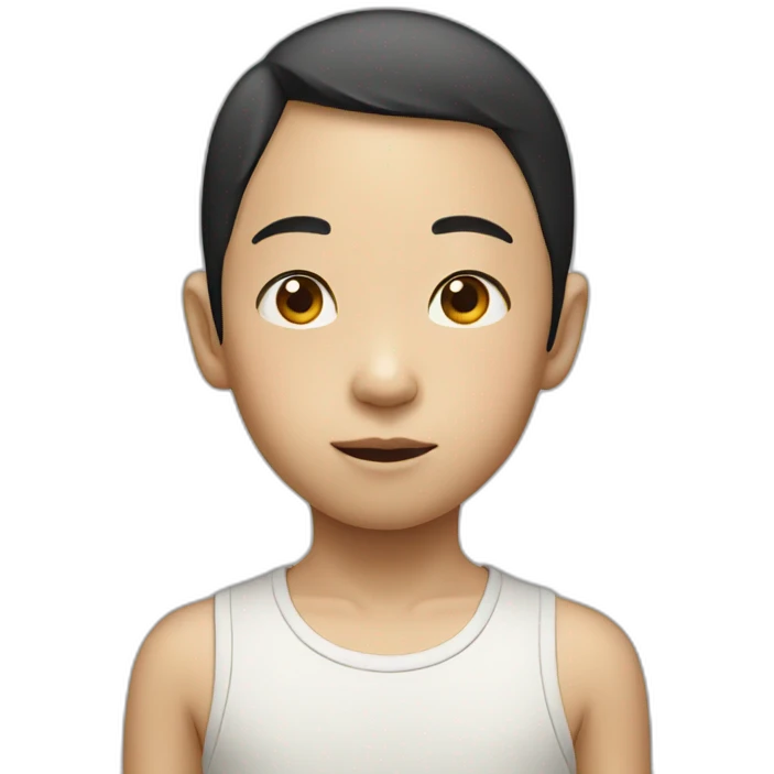 Skinny Asian child emoji