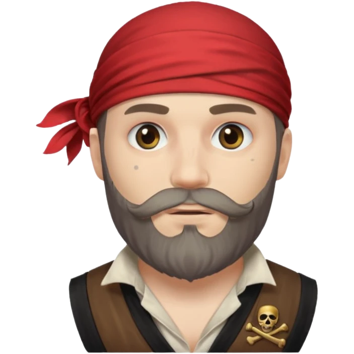 pirate, bearded, single eye batch emoji