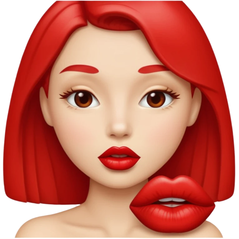 Receiving a lipstick kiss emoji