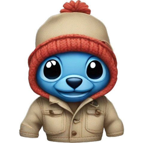 Stich with a hat  emoji