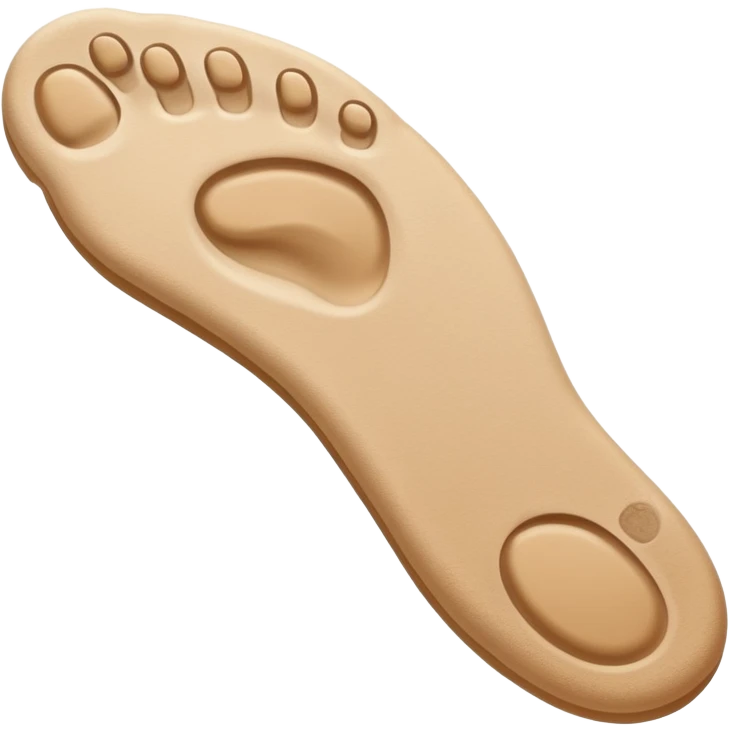 A single small human footprint, representing the first easy step in a journey emoji