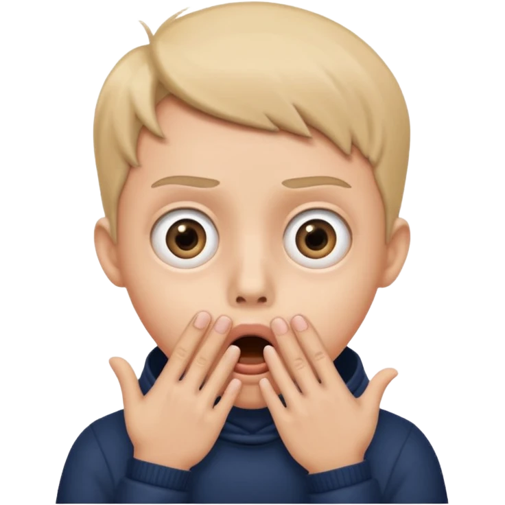 Shocked with hand over mouth with large eyes emoji
