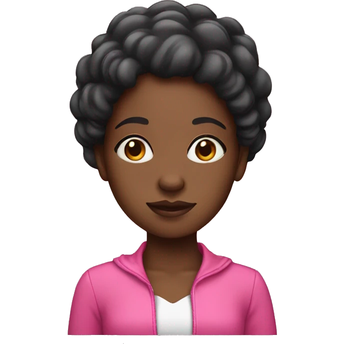 Black girl with pink outfit  emoji