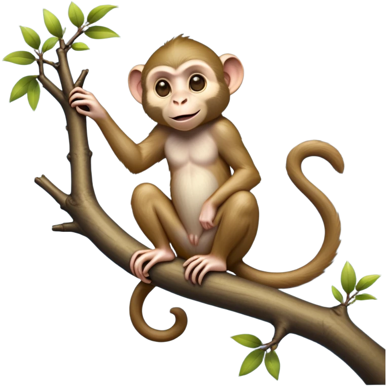 cinematic-Macaques-realistic-full-body-sitting-emoji,-slim-agile-frame-poised-on-a-branch,-long-tail-curled-slightly,-head-tilted-dramatically,-bright-playful-eyes-exuding-mischief,-simplified-yet-realistic-focused-features,-highly-detailed,-glowing-with-an-almost-sarcastic-glow
 emoji