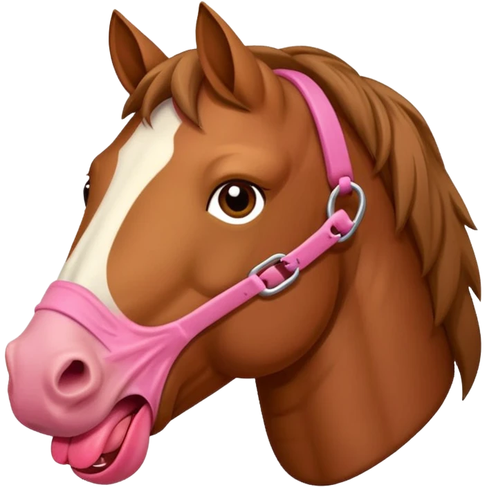 Horse pulling tounge emoji