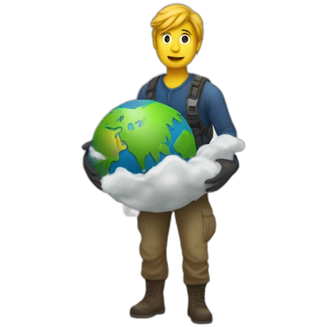 Climates activists saving the world emoji