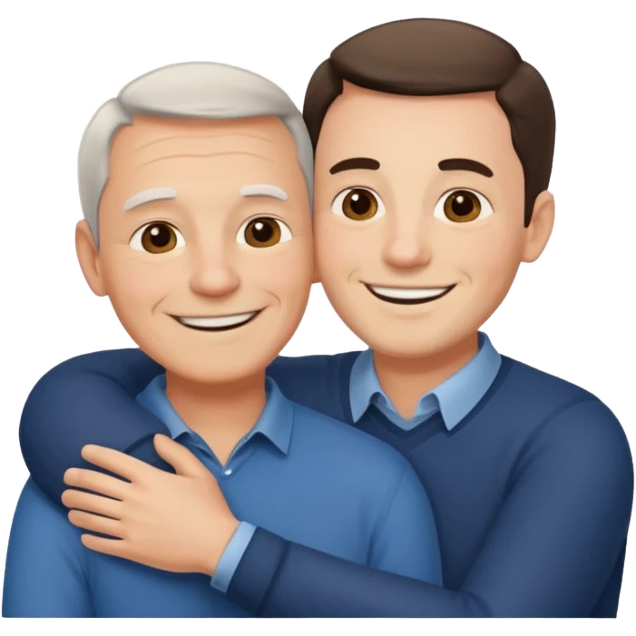 father-in-law and son-in-law hugging emoji
