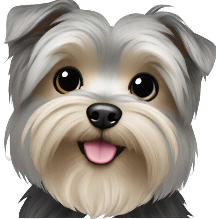 grey and black morkie full emoji