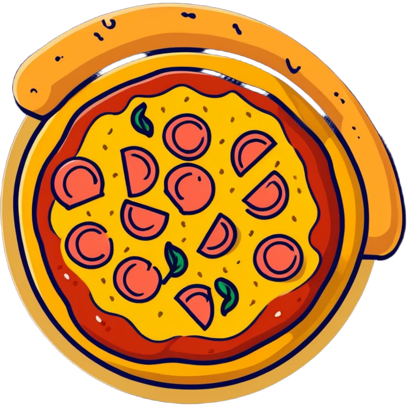 Extravagant gourmet pizza with gold leaf, wagyu beef, and truffle shavings emoji