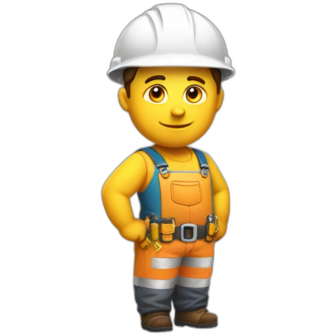  Builder with fat belly emoji
