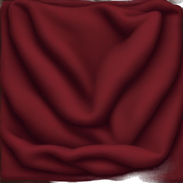 Realistic burgundy blanket neatly folded emoji