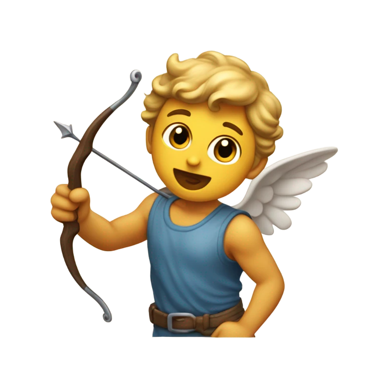 Cupido con una flecha emoji