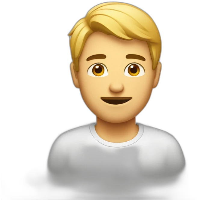 Homme avec le bras levé et une bouche emoji