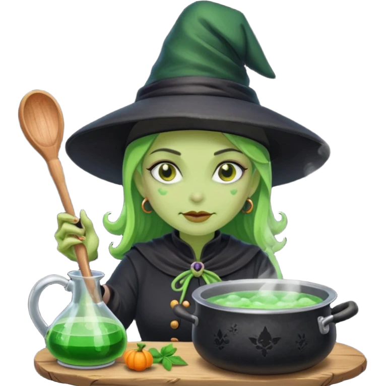 green witch cooking potion emoji
