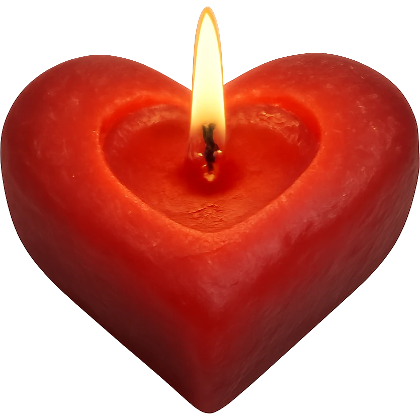 candle heart, remove background emoji