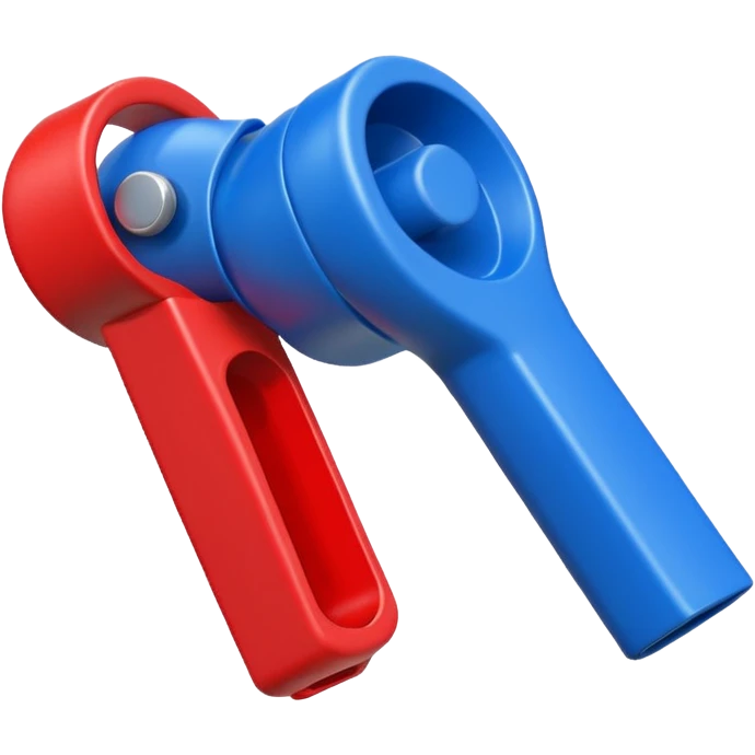 whistle in blue (#00A3E0) and red (#F9423A)  emoji