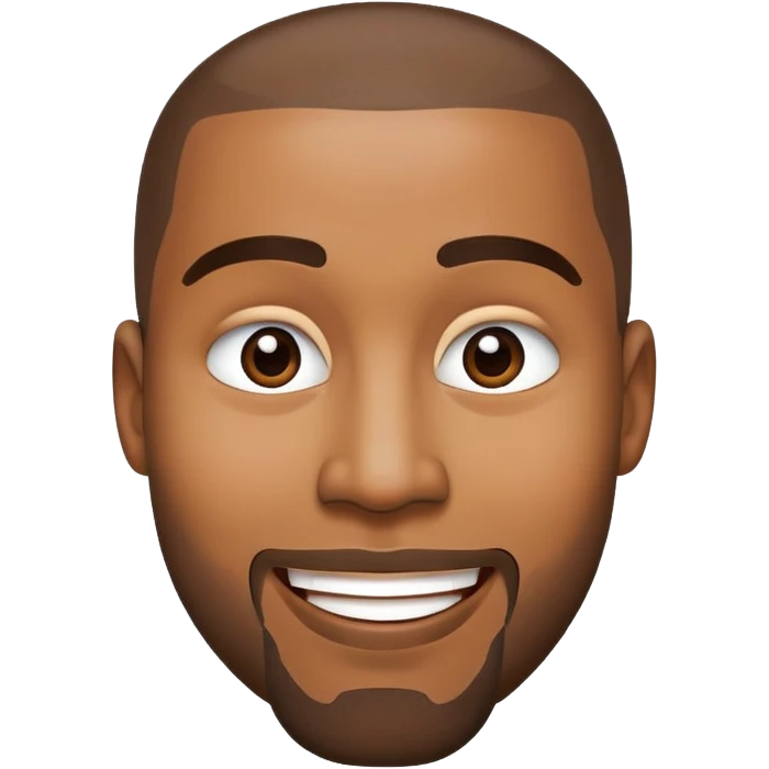 face inspired by Kanye West, smiling emoji