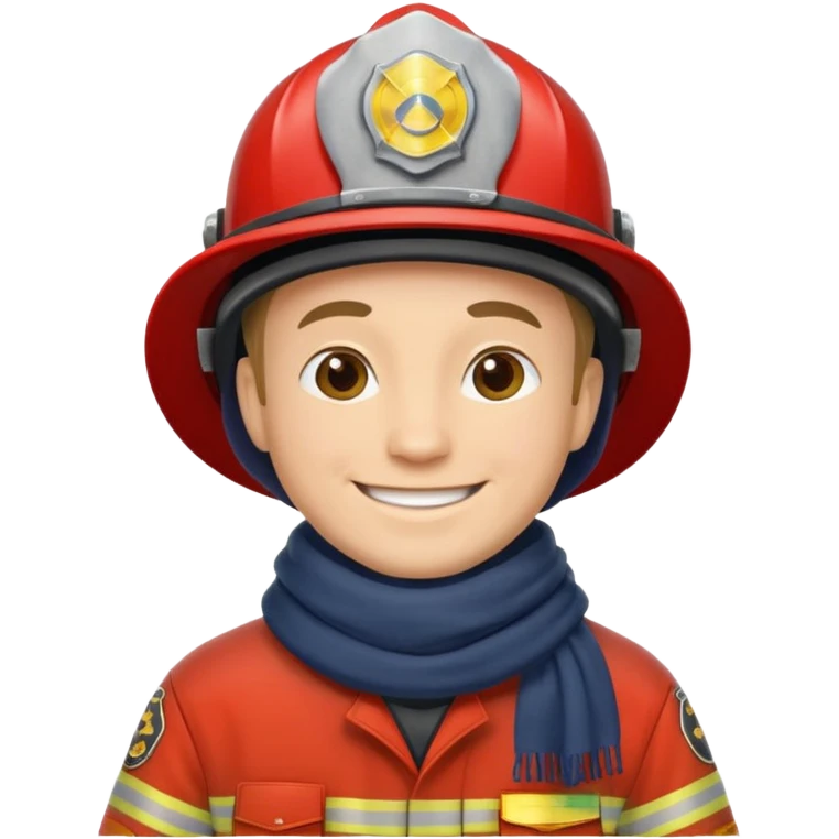 Fireman with scarf 
 emoji