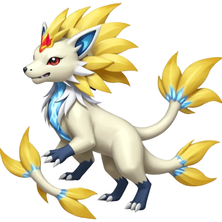 Manectric-Solgaleo-Electrike-Furfrou-koi-Fakemon-fusion, full body emoji
