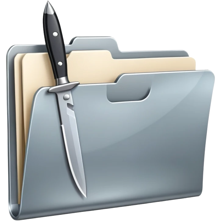  file folder with knife picture  emoji