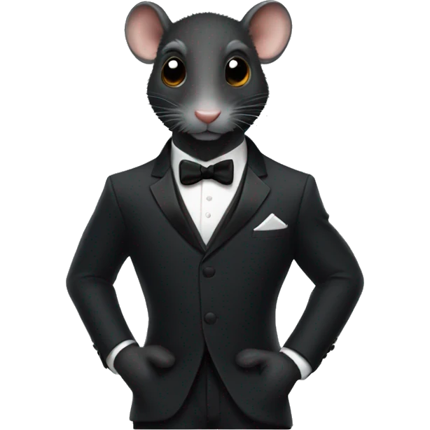 James bond as a black rat emoji