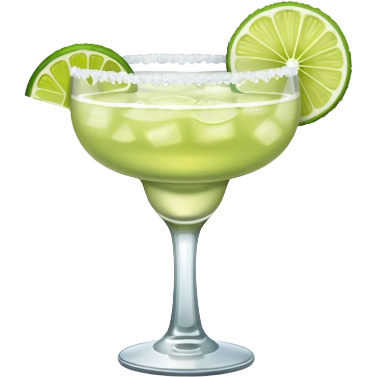 Margarita – glass with salted rim, lime wedge, ice emoji