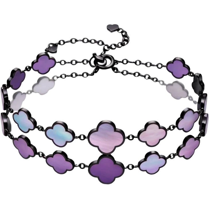 Van Cleef Vintage Alhambra bracelet in Mother of pearl purple emoji