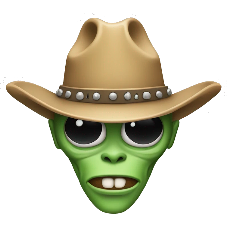 Classic alien with a cowboy hat  emoji