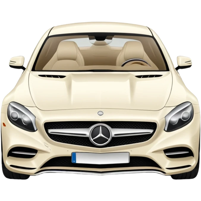 White cream mercedes emoji