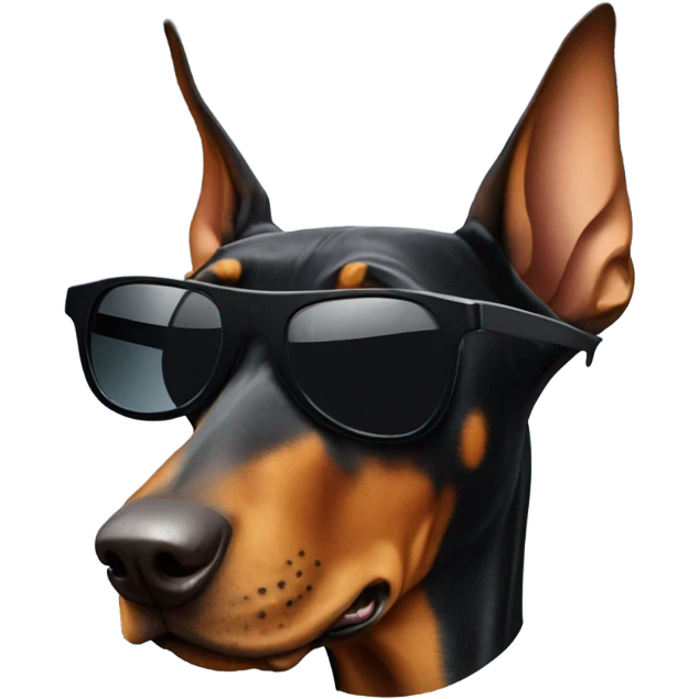 Doberman wearing sunglasses  emoji