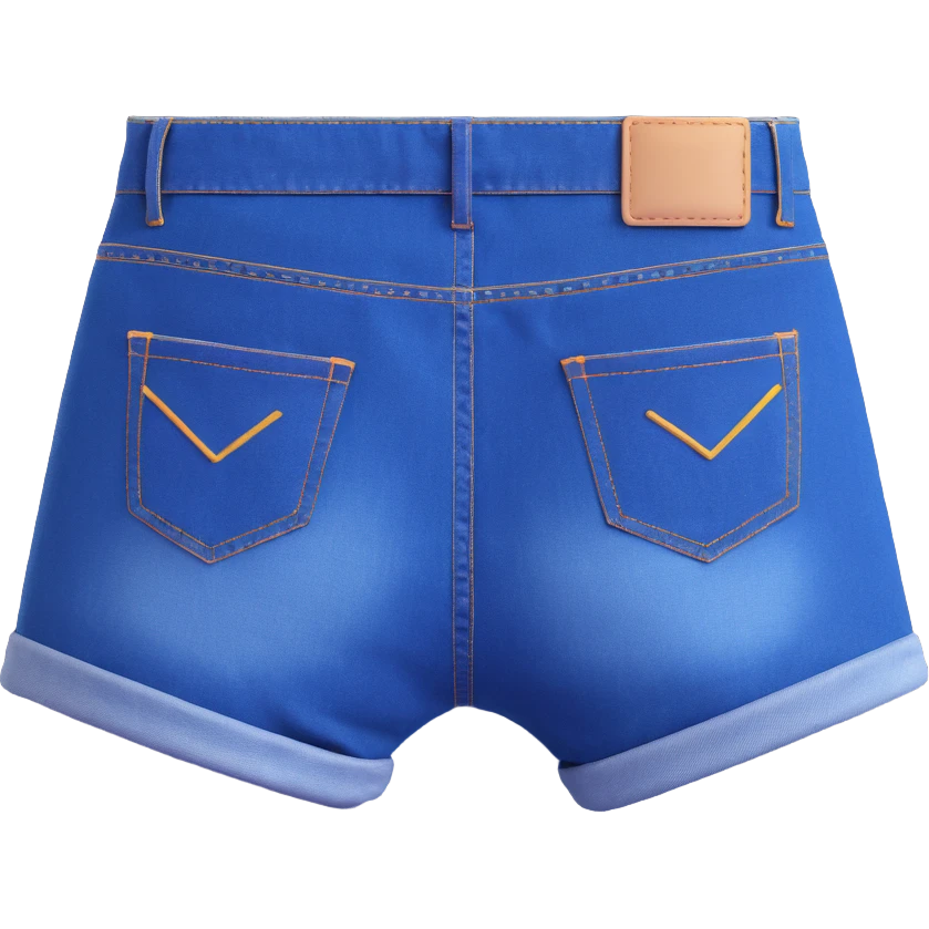 back view of denim shorts emoji