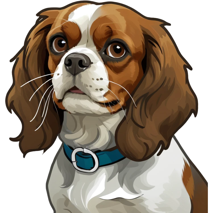 Cavalier King Charles Spaniel brown emoji
