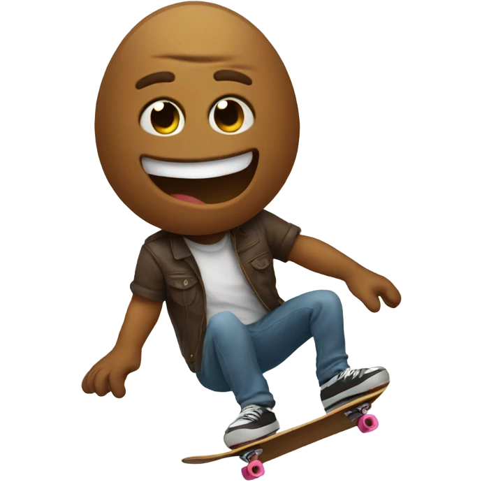 Poo riding skateboard emoji