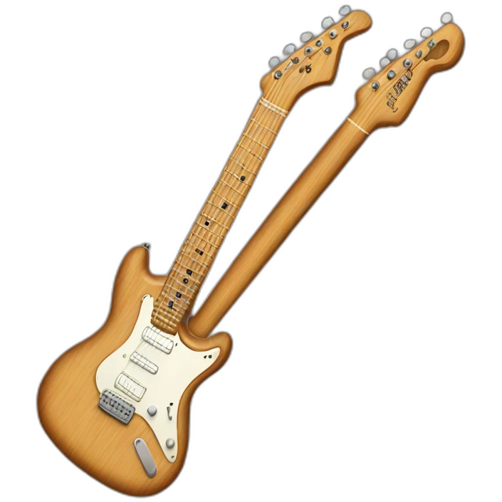 Wooden electric guitar emoji