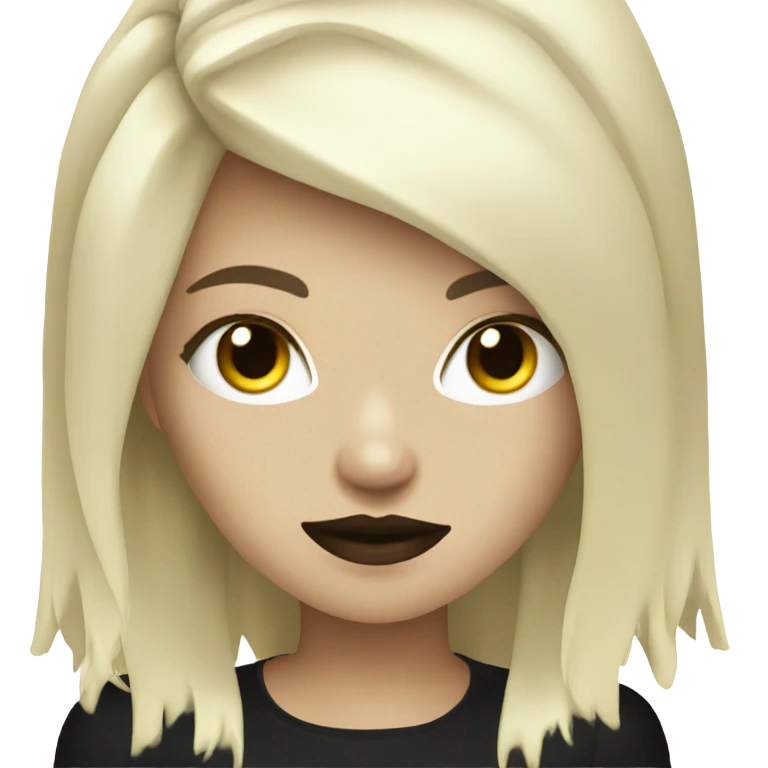 Blonde goth girl emoji