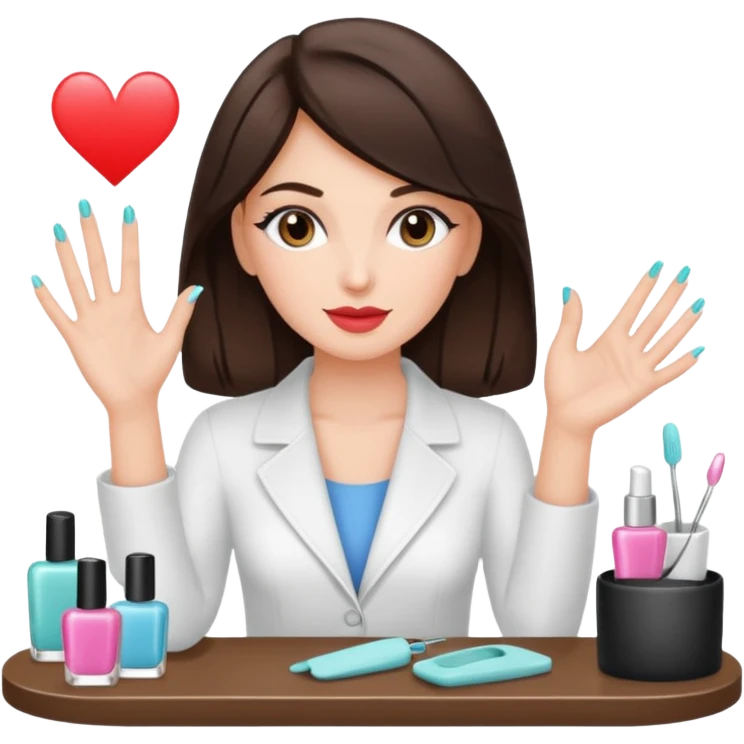 Brunette a manicure at nail salon wind club and I love it when I love it  emoji