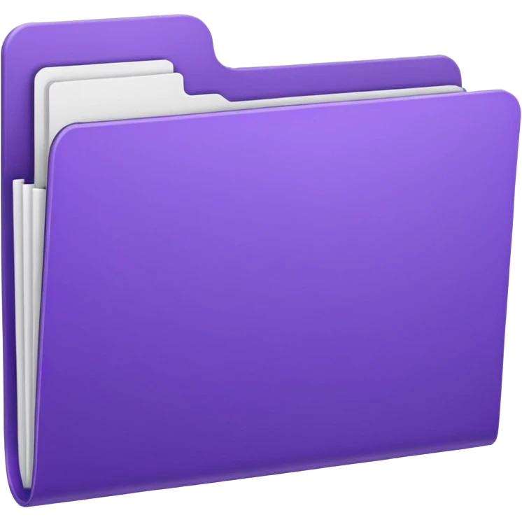 purple empty open folder emoji