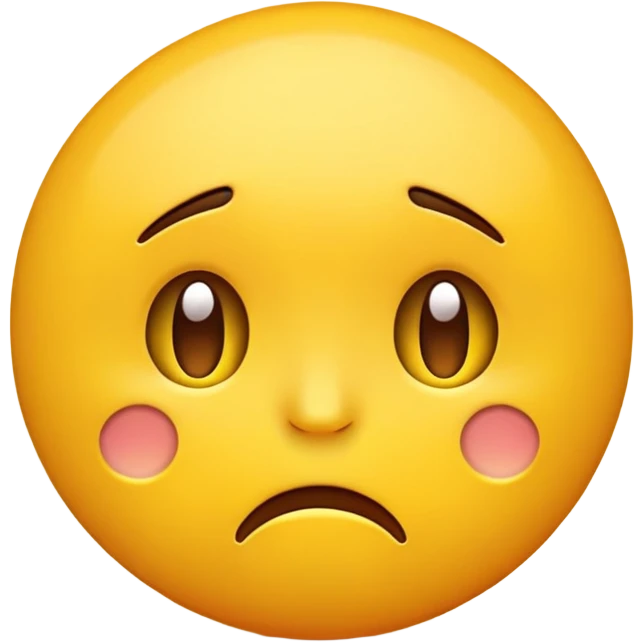 Yellow emoji with disappointment on face  emoji