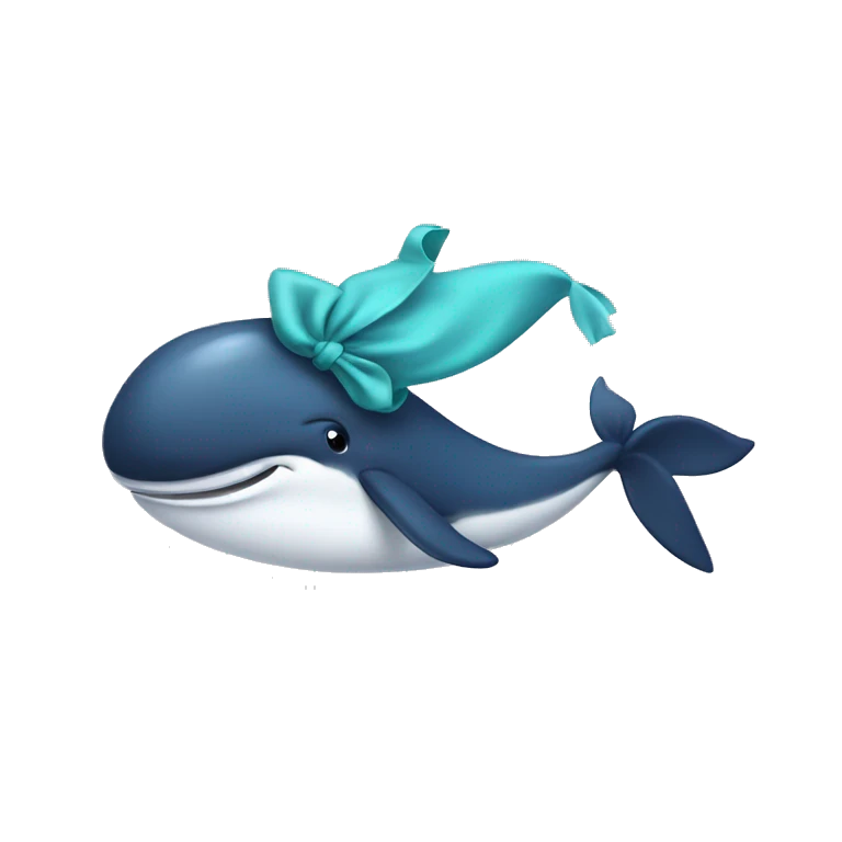 whale with bow on head emoji