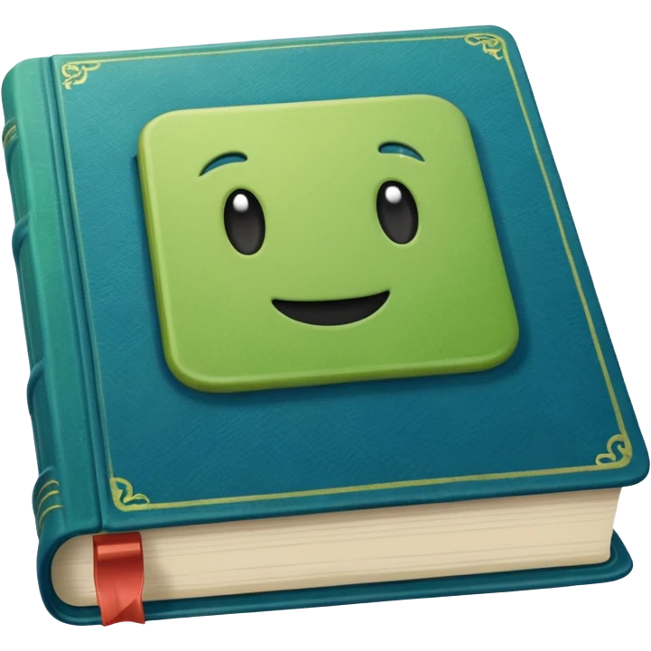green and blue book emoji