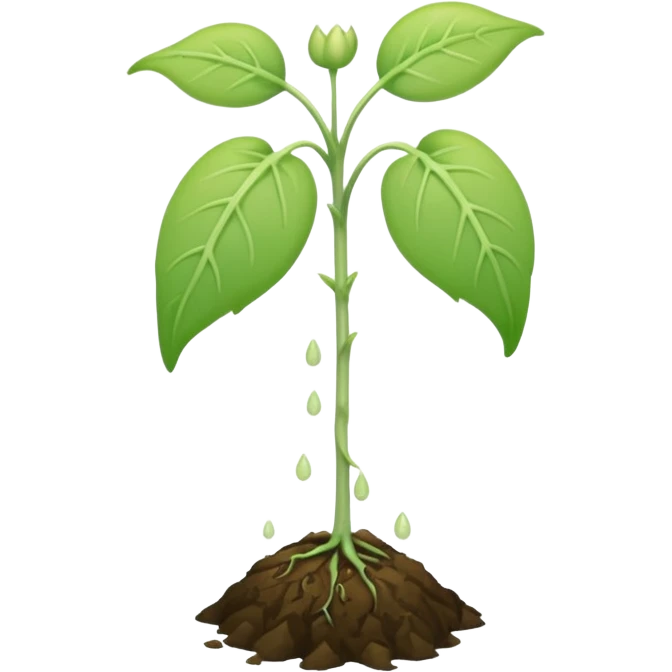 росток завял и согнулся
 emoji