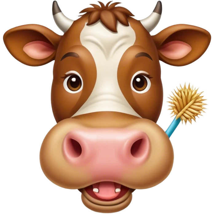 cow with a straw emoji