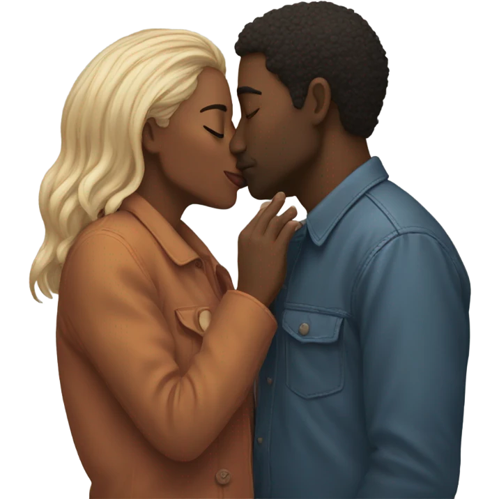 two people kissing eachother emoji