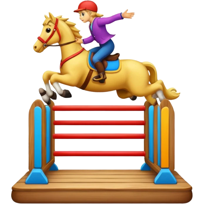 horse showjump without a horse going over it emoji