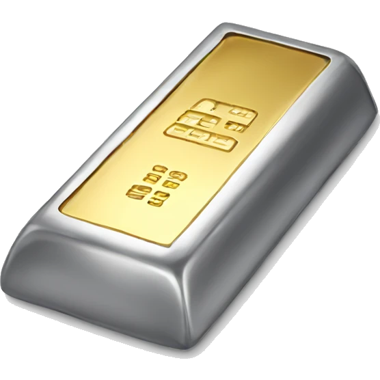 silver gold bar emoji